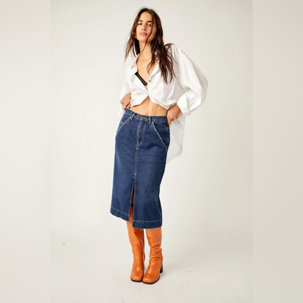 Free people We The Free Wild Roses Midi Skirt